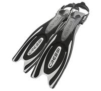 Cressi Men's Cressi Frog Plus Open Heel, Black/Silver, M L UK 9 10 - EU 41 44