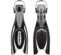 Cressi Men's Cressi Frog Plus Open Heel, Black/Silver, S M UK 7 8 - EU 38 41