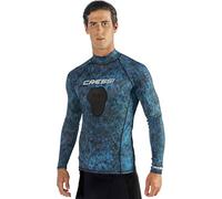 Cressi Mens Crew-neck Rash Guard, Camo Blue, Medium US