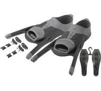 Cressi Men's Gara Modular Fins Foot Pocket (Made in Italy), Black/Grey, 38/39-5//5.5