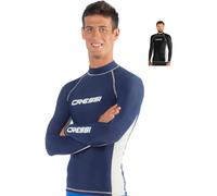 Cressi Men's Lycra Skin Long Sleeve Rash Guard UV Sun Protection (UPF) 50+, Blue, M/3 (38/40)