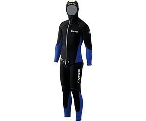 Cressi Men's Medas 5mm Two Piece Neoprene Wetsuit Jacket Longjohn - Black/Blue, Large