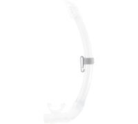 Cressi Mexico Pro Snorkel Transparent/Transparent - Snorkel Tube equipped with Splash Guard and Elliptical Silicone Exhalation Valve, ideal for Freediving and Snorkeling, One Size Unisex