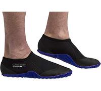 Cressi Minorca Shorty Boots 3mm - Shorty Boots Double Lined Neoprene 3mm for Diving and Aquatic Activities, Black/Sole Blue, XS - 4/4.5, Unisex Adult