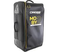 CRESSI Moby 2 Trolley Bag 110 L, Robust and Spacious Trolley Bag Optimal for Transporting Diving Equipment, Sports Equipment and Travel, Black and Yellow, Unisex