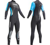 Cressi Women's Lady - All-in-one Cressi Women s Morea 3 mm Neoprene Wetsuit Black Turquoise Small Size 2, Black/Turquoise/Silver, 2 UK