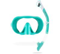 CRESSI Musa+Scilla Combo Aqua Green - Adult Combo Set Musa Snorkeling Mask and Scilla Snorke, Aqua Green, One Size