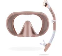 CRESSI Mus Scilla Combo Aqua Green - Adult Combo Set Musa Snorkeling Mask and Scilla Snorkel, One Size