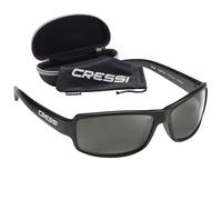 Cressi Ninja Floating Sunglasses - Men's Floating Polarized Sunglasses One Size, Black-Lens Dark Grey