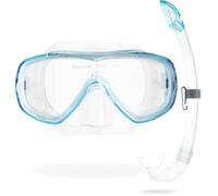 Cressi Onda Combo Set - Onda Mask + Snorkel Mexico for Diving and Snorkeling, One Size, Unisex Adult, Transparent/Aquamarine