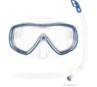 CRESSI Ondina Jr + Top Combo - Combo Set Diving Mask Ondina and Snorkel Top, Clear/Blue, 7/13 years, Kid Unisex