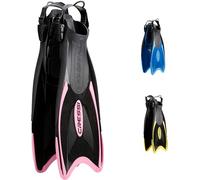 CRESSI Palau Adjustable Open Heel Fins, Black/Pink, S/M [Duplicate]