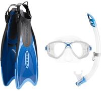 Cressi Palau Marea Bag Snorkelling Packages - Blue/Azure, X-Small/Small (35/38)
