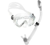 Cressi Pano 3 & Supernova Dry Mask & Snorkel Kits Clear/Titanium