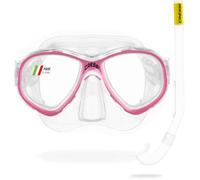 Cressi Perla Jr Snorkeling & Apnea - Maske oder Combo Set Maske Perla Jr + Schnorchel Minigringo, Einheitsgröße, Junior Unisex