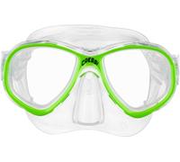 Cressi Perla Jr Snorkelling & Apnea Maske, Transparent/Lime, Einheitsgröße, Junior Unisex