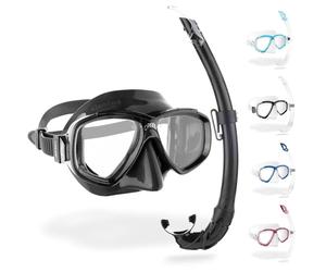Cressi Perla & Mexico - Combo Set Dive/Snorkeling Mask & Snorkel, Adult Unisex, Clear/Black