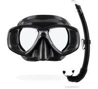 Cressi Perla & Mexico - Combo Set Dive/Snorkeling Mask & Snorkel, Adult Unisex, Clear/Black