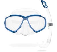 Cressi Perla + Mexico Mask and Snorkel Combo - Clear/Blue
