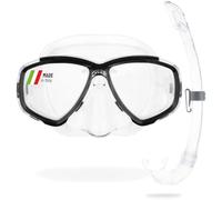 Cressi Perla Separate Glass Mask & Snorkel Set Adults, Dry Top Snorkel | Dry Top Snorkel Helps Keep Water Out, Low Volume Mask for Easier Clearing & Equalising, For Scuba Diving, Snorkel Mask