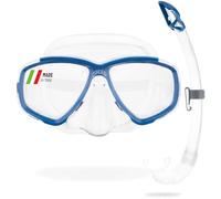 Cressi Perla Separate Glass Mask & Snorkel Set Adults, Dry Top Snorkel | Dry Top Snorkel Helps Keep Water Out, Low Volume Mask for Easier Clearing & Equalising, For Scuba Diving, Snorkel Mask