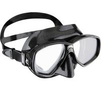 Cressi Perla - Single Perla Mask - Dry-Top Snorkel - Low-Volume, Separate Glass Diving Mask for Fishing, Freediving, Snorkelling & Diving - Secure Kit, Unisex - Black / Black