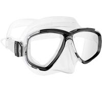Cressi Perla Separate Glass Mask & Snorkel Set - Dry-Top Snorkel - Low-Volume Fit for Scuba - Quick Buckles for Diving Mask - Transparent/Black - One Size