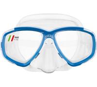 Cressi Perla Separate Glass Mask & Snorkel Set for Adults - Low-Volume Diving Mask - Dry-Top Snorkel Set - For Diving & Snorkelling - Transparent/Blue - Single Perla Mask