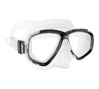 Cressi Perla Separate Glass Mask & Snorkel Set for Adults - Low-Volume Diving Mask - Dry-Top Snorkel Set - For Diving & Snorkelling - Transparent/Bla