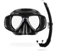 Cressi Perla Separate Glass Mask & Snorkel Set Low Volume Diving Mask for Clear