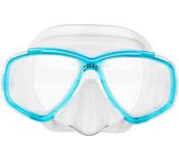 Cressi Perla Mask - Separate Glass Mask for Fishing, Freediving, Snorkelling and Diving, Unisex Adult, Transparent/Aquamarin, One Size