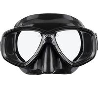 Cressi Perla - Single Perla Mask - Dry-Top Snorkel - Low-Volume, Separate Glass Diving Mask for Fishing, Freediving, Snorkelling & Diving - Secure Kit, Unisex - Black / Black