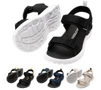 CRESSI Pete Sandal Black/White 45 - Unisex Sandal Ideal for Summer Days at the Beach, Designed for Comfort and Practicality in Aquatic Environments, Black/White, 45