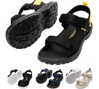 Cressi Pete Sandal Black/Yellow 43 - Unisex Sandal Ideal for Summer Days at the Beach, Designed for Comfort and Practicality in Aquatic Environments, Black/Yellow, 43