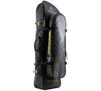 CRESSI Piovra Dry Fins Backpack - Backpack/Bag with Water-Repellent Treatment for Long Fins and Fishing/Apnea Equipment, XL, Black/Yellow, Unisex