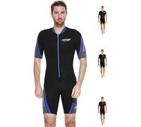 Cressi Playa Man Shorty Wetsuit - Shorty Men's 2.5mm High Elasticity Neoprene Wetsuit, Black/Blue, M