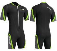 Cressi Playa Man Shorty Wetsuit - Shorty Men's 2.5mm High Elasticity Neoprene Wetsuit, Black/Lime, S