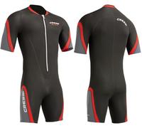 Cressi Playa Man Shorty Wetsuit - Shorty Men's 2.5mm High Elasticity Neoprene Wetsuit, Black/Red, XS