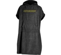 Cressi Men's Poncho Bathrobe Towel with Hood, Black, M L 85 110 cm UK