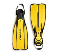Cressi Pro Light - Scuba Diving Heel Flippers Fins , Adult Unisex, Matte Yellow