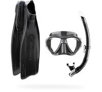Cressi Pro Star Bag Snorkelling Set - Black, Size 45/Size 46