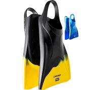 CRESSI Adult Swim Fins - Flexible Silicone for Comfortable and Durable Use, Black/Yellow, 35/38 - Pura: Designed in Italy