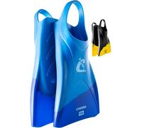 CRESSI Pura Swim Fins - Flexible Silicone for Comfort & Durability - Diving, Snorkel, Swimming Fins - Unisex Adult Flippers - Blue/Azure - 35/38