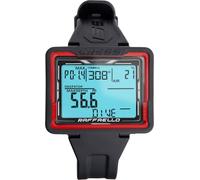 Cressi Raffaello Diving Computer Black/Red with Large Rectangular High Contrast Screen for Maximum Data Readability, One Size