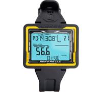 CRESSI Raffaello Diving Computer Black/Yellow with Large Rectangular High Contrast Screen for Maximum Data Readability, One Size Unisex