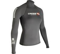 Cressi Rash Guard Lady Long Sl Black Dive Center - Rash Guard Woman Long Sl Long Sleeves Protective Material, in Special Elastic Fabric, UV Sun Protection (UPF) 50+