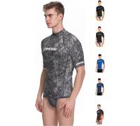 Cressi Rash Guard Man Short/SL - Men's Rash Guard Short Sleeves Made of Elastic UV Protection (UPF) 50+, Camouflage Black, M/3 (50)