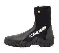 CRESSI ReefTech RS Unisex Black Neoprene Boots 5mm Double lined Reinforced Sole, Designed for use in Cold Water, Ideal for Diving with Open Heel Fins, Dry Suits, L (UK 8/8.5_EU 42/43)