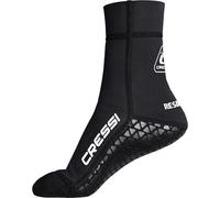 CRESSI Resilient Pro Neoprene Socks 3mm S - Unisex 2mm Double Lined Black Neoprene Socks with Non Slip Rubberized Grip Sole, Diving, Apnea, Snorkelling and other Water Sports, S
