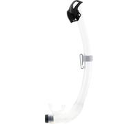 CRESSI Seal Dry Snorkel, Tube equipped with Innovative Closed Cell System, ideal for Freediving and Snorkelling, Clear/Black, One Size Unisex